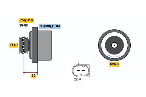 Bosch Alternator/Dynamo 0 122 0AA 140