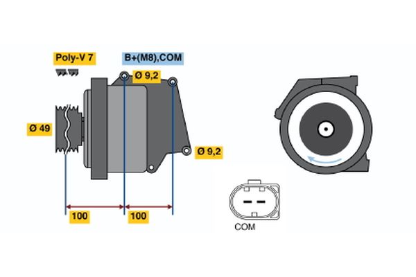 Bosch Alternator/Dynamo 0 122 0AA 1D0