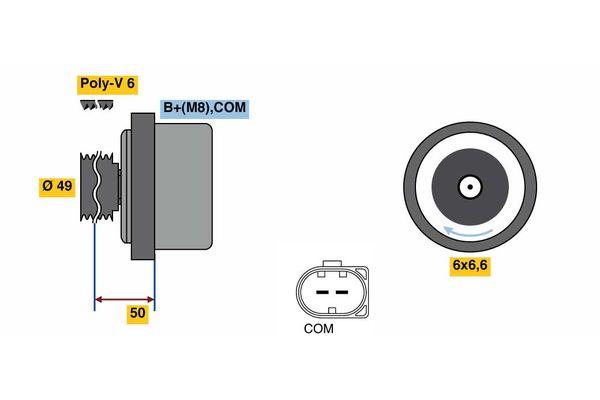 Bosch Alternator/Dynamo 0 122 0AA 360