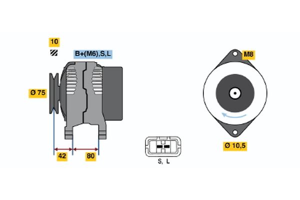 Alternator/Dynamo Bosch 0 123 115 011