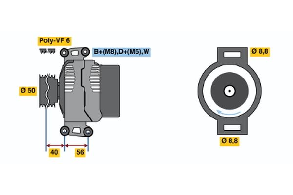 Alternator/Dynamo Bosch 0 123 320 051