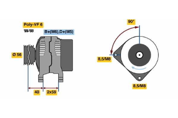 Alternator/Dynamo Bosch 0 123 510 109