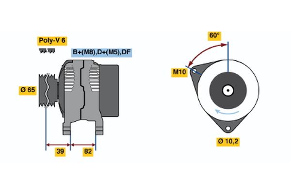 Alternator/Dynamo Bosch 0 123 515 012