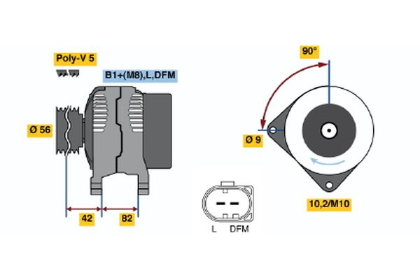 Alternator/Dynamo Bosch 0 986 044 340