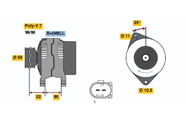 Bosch Alternator/Dynamo 0 124 325 053