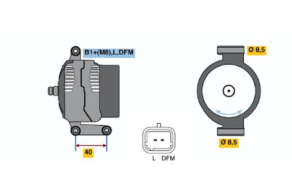 Bosch Alternator/Dynamo 0 124 325 185