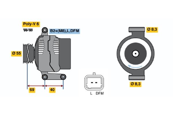 Bosch Alternator/Dynamo 0 124 415 007