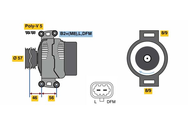 Bosch Alternator/Dynamo 0 124 425 056