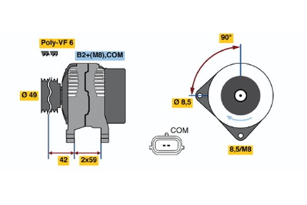 Bosch Alternator/Dynamo 0 124 425 075