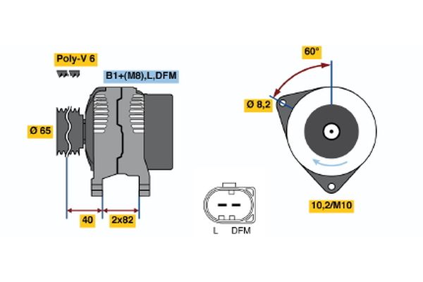 Bosch Alternator/Dynamo 0 124 515 040