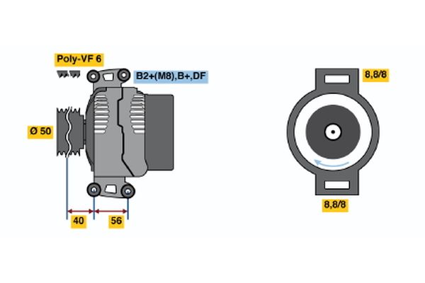 Alternator/Dynamo Bosch 0 124 515 115