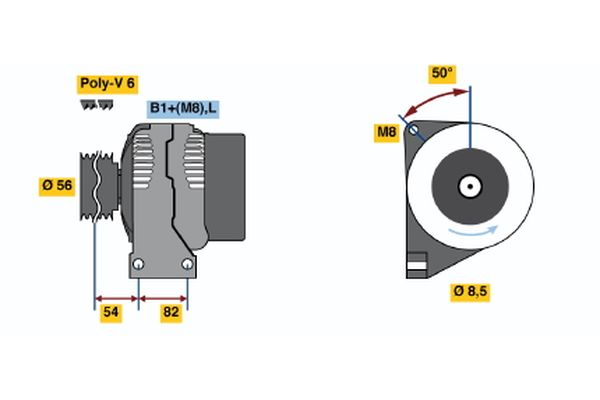 Alternator/Dynamo Bosch 0 124 625 025