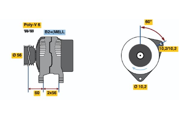 Bosch Alternator/Dynamo 0 124 525 018