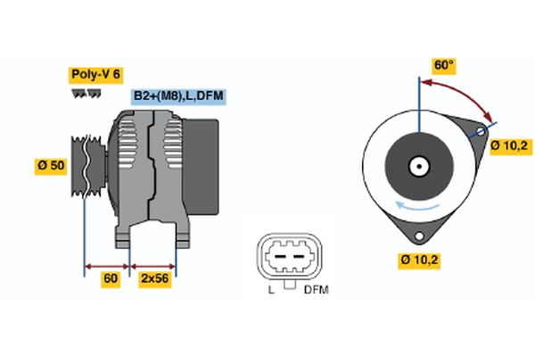 Bosch Alternator/Dynamo 0 124 525 031