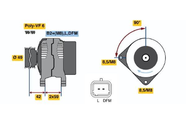 Alternator/Dynamo Bosch 0 986 046 280