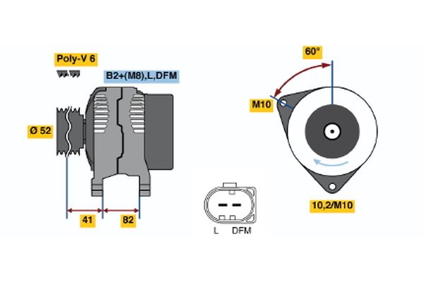 Bosch Alternator/Dynamo 0 124 525 056