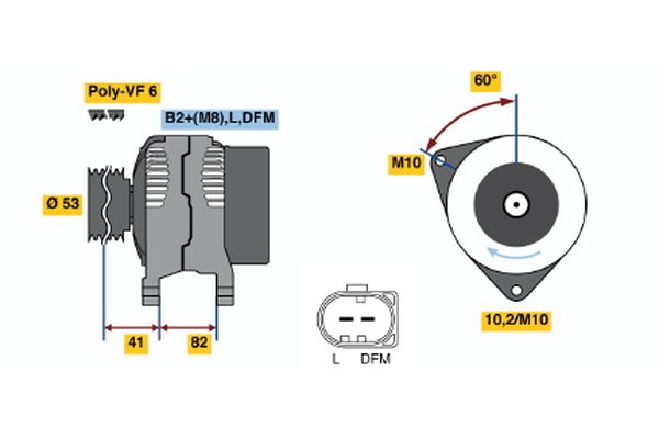 Bosch Alternator/Dynamo 0 124 525 057