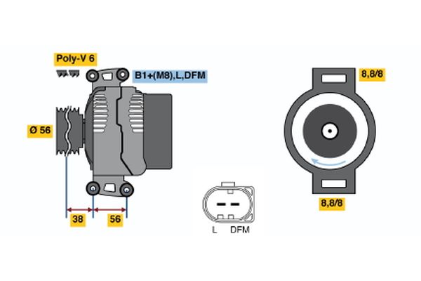 Bosch Alternator/Dynamo 0 124 525 088
