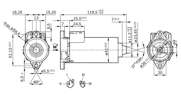 Bosch Stelmotor koplamp lichthoogte 0 130 002 634