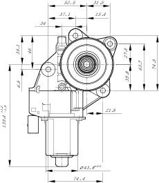 Bosch Raamopener elektrische motor 0 130 822 492