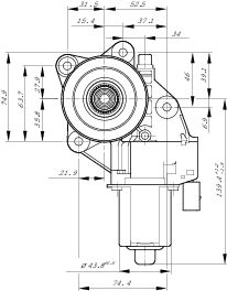 Bosch Raamopener elektrische motor 0 130 822 493