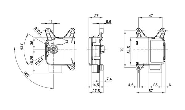 Bosch Stelmotor koplamp lichthoogte 0 132 801 351