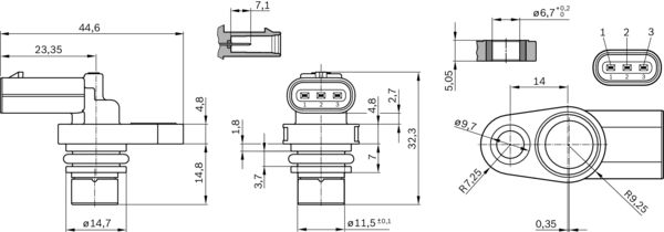 Bosch Nokkenas positiesensor 0 232 103 099