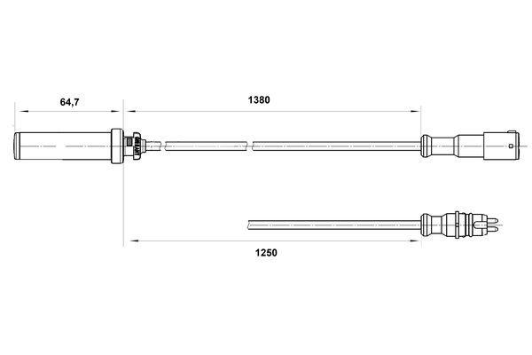 ABS sensor Bosch 0 265 004 015