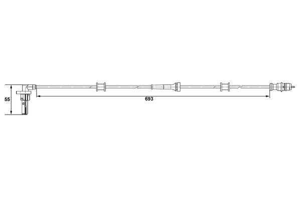 Bosch ABS sensor 0 265 007 534