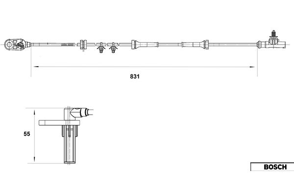 ABS sensor Bosch 0 265 007 558