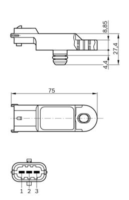 Bosch Vuldruk sensor 0 281 002 616