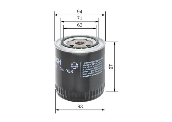 Bosch Oliefilter 0 451 103 038