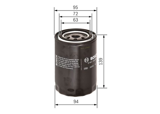 Bosch Oliefilter 0 451 104 063