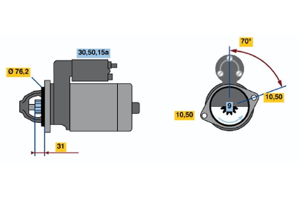 Starter Bosch 0 986 010 430