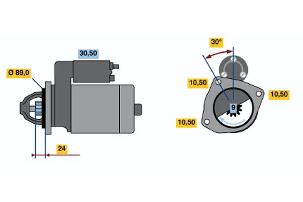 Starter Bosch 0 986 011 030