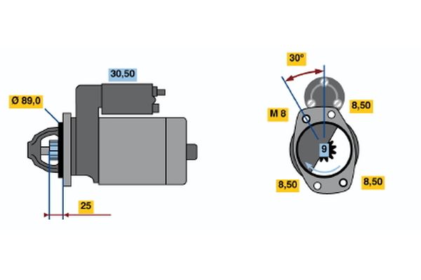 Starter Bosch 0 986 013 811