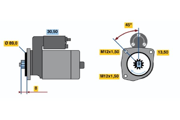 Starter Bosch 0 986 014 971