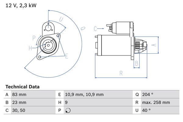 Starter Bosch 0 986 019 820