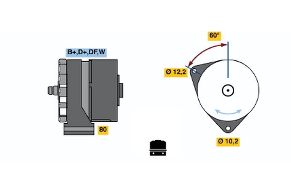 Alternator/Dynamo Bosch 0 986 030 320