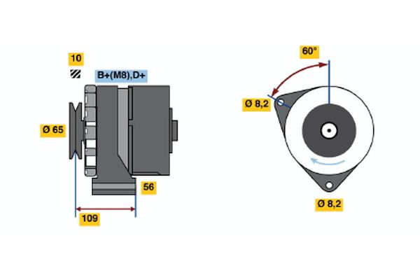 Alternator/Dynamo Bosch 0 986 030 530