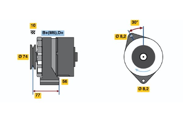 Alternator/Dynamo Bosch 0 986 030 690