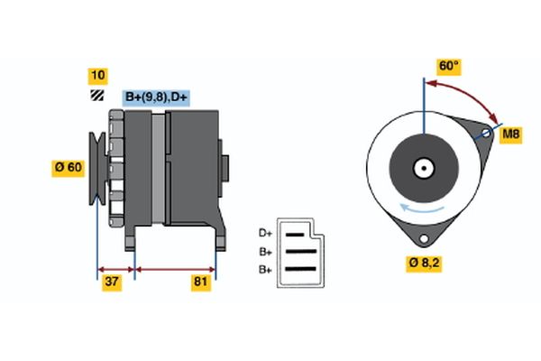 Alternator/Dynamo Bosch 0 986 030 780