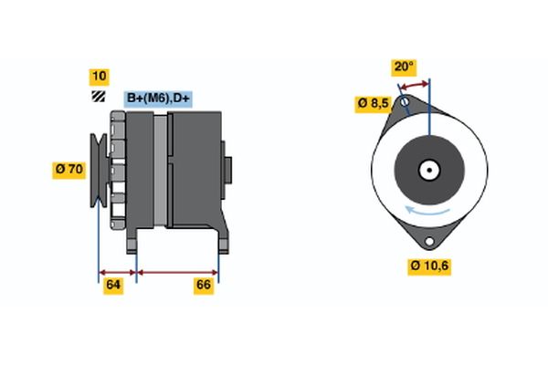 Alternator/Dynamo Bosch 0 986 030 990