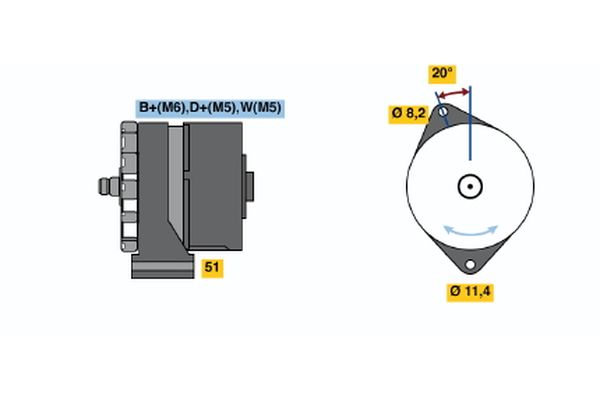 Alternator/Dynamo Bosch 0 986 031 190