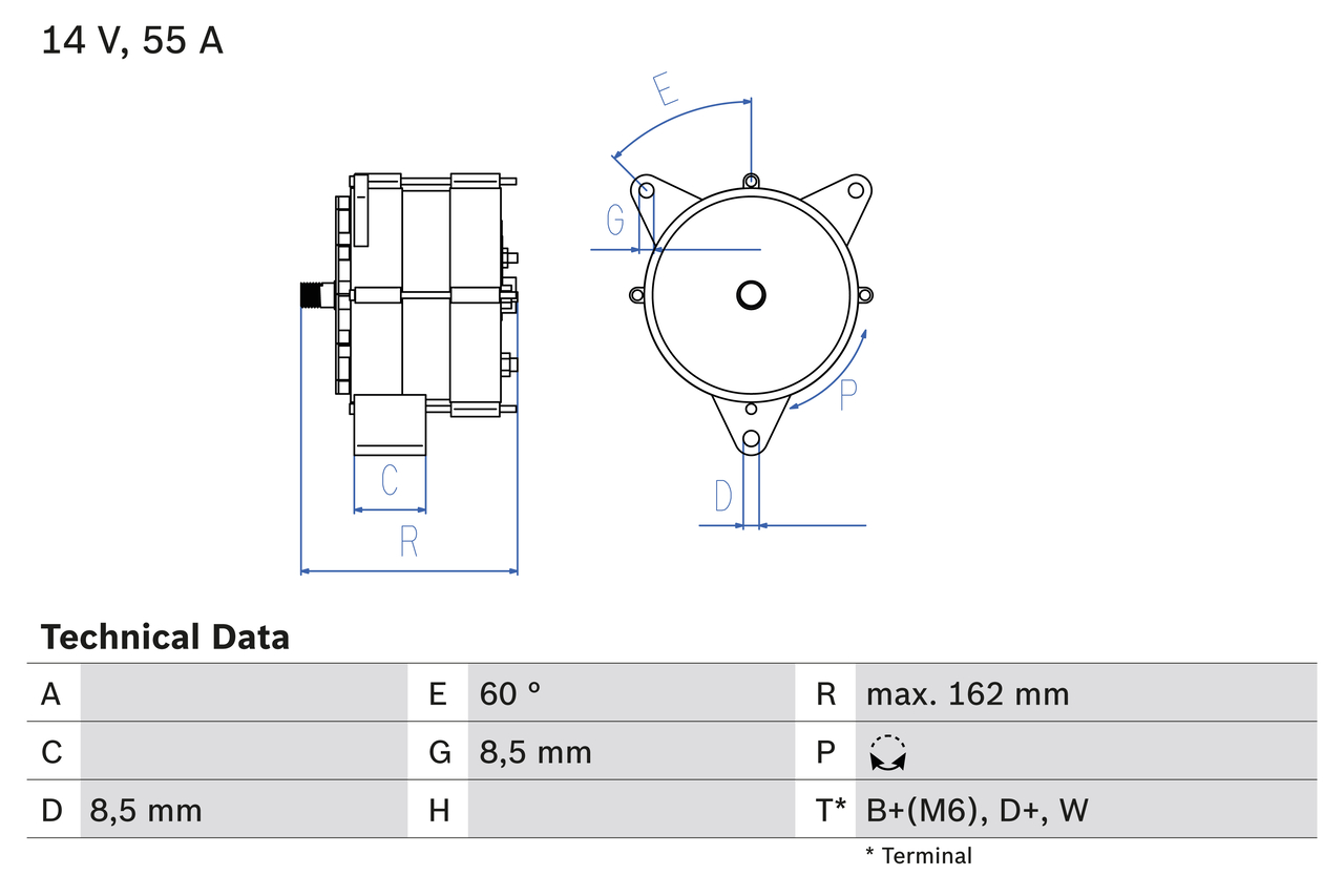 Alternator/Dynamo Bosch 0 986 031 270
