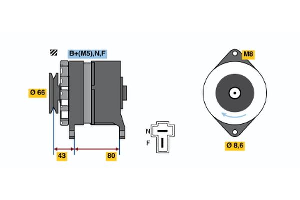 Alternator/Dynamo Bosch 0 986 032 431