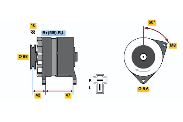 Alternator/Dynamo Bosch 0 986 032 601