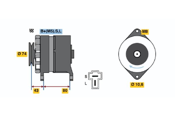 Alternator/Dynamo Bosch 0 986 032 651