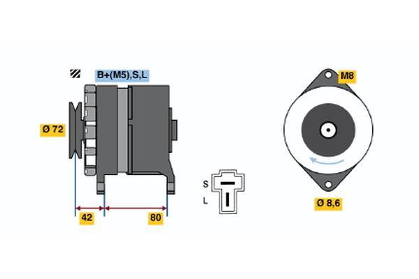 Alternator/Dynamo Bosch 0 986 032 671