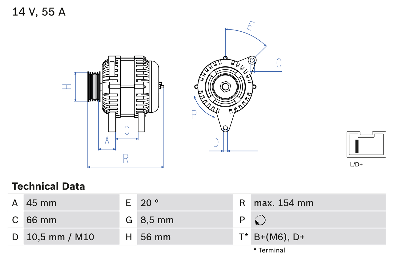 Alternator/Dynamo Bosch 0 986 032 790